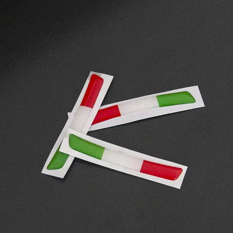 Gear shift panel 3D Italy flag stickers with green white red stripes for Alfa Romeo Giulia/Stelvio interior trim
