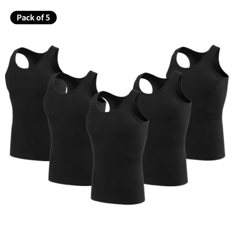 Men's Cotton Sleeveless Sports Vest Tank Top For Fitness Training Pack Of 1 3 5 Piece Set Casual Leisure