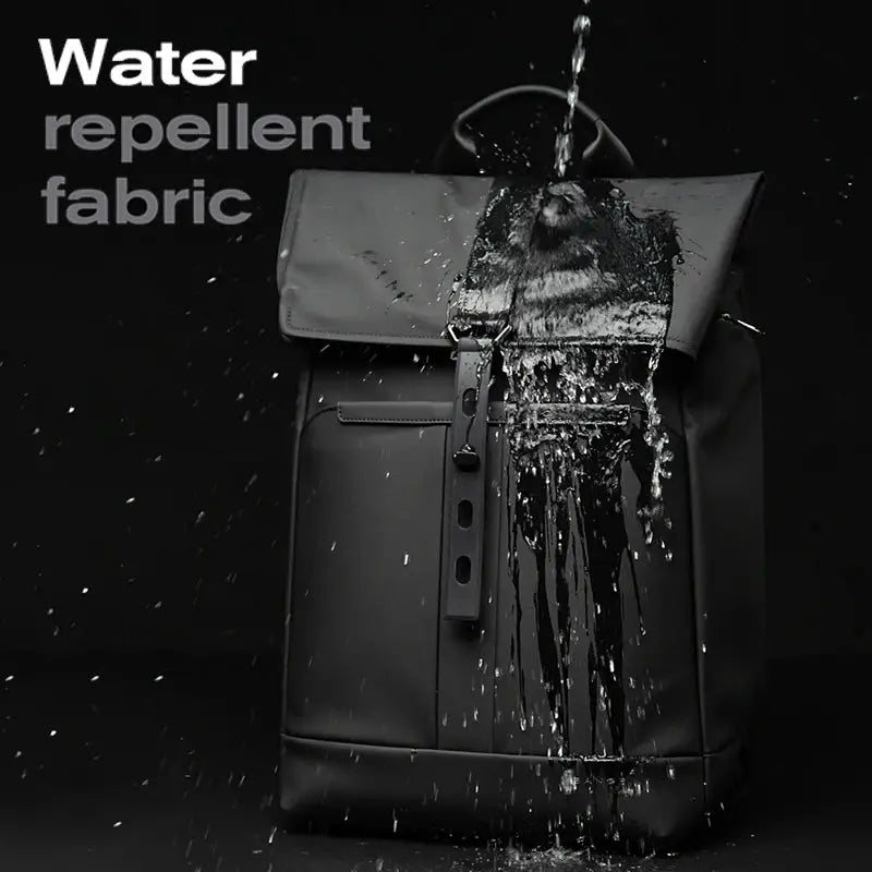 Black BANGE anti-theft waterproof laptop backpack for 15.6 inch laptops; water-repellent fabric.