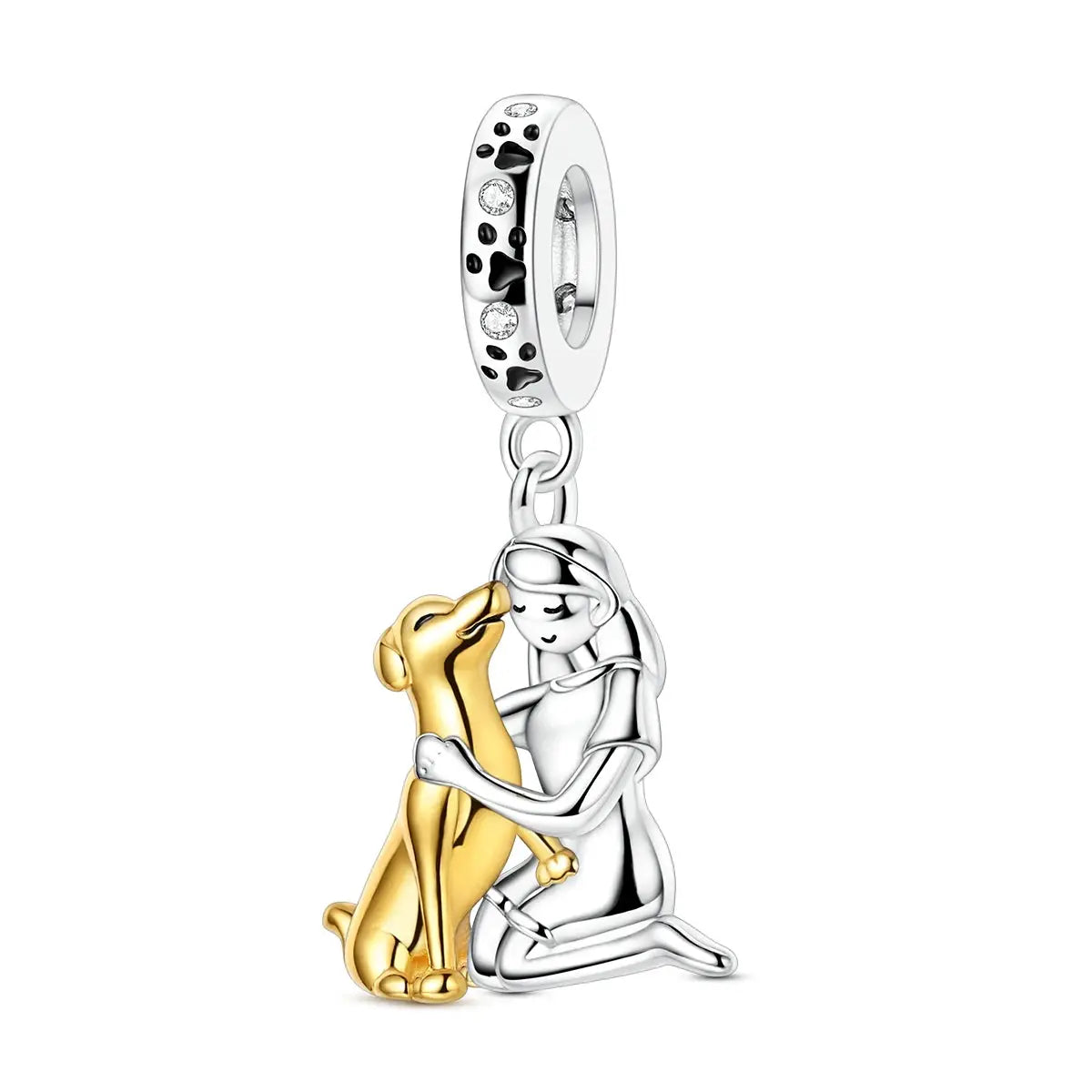 925 Silver Charm Openable Nesting Doll Rose Princess Dress Pendant for Bracelet DIY Fashion Jewelry