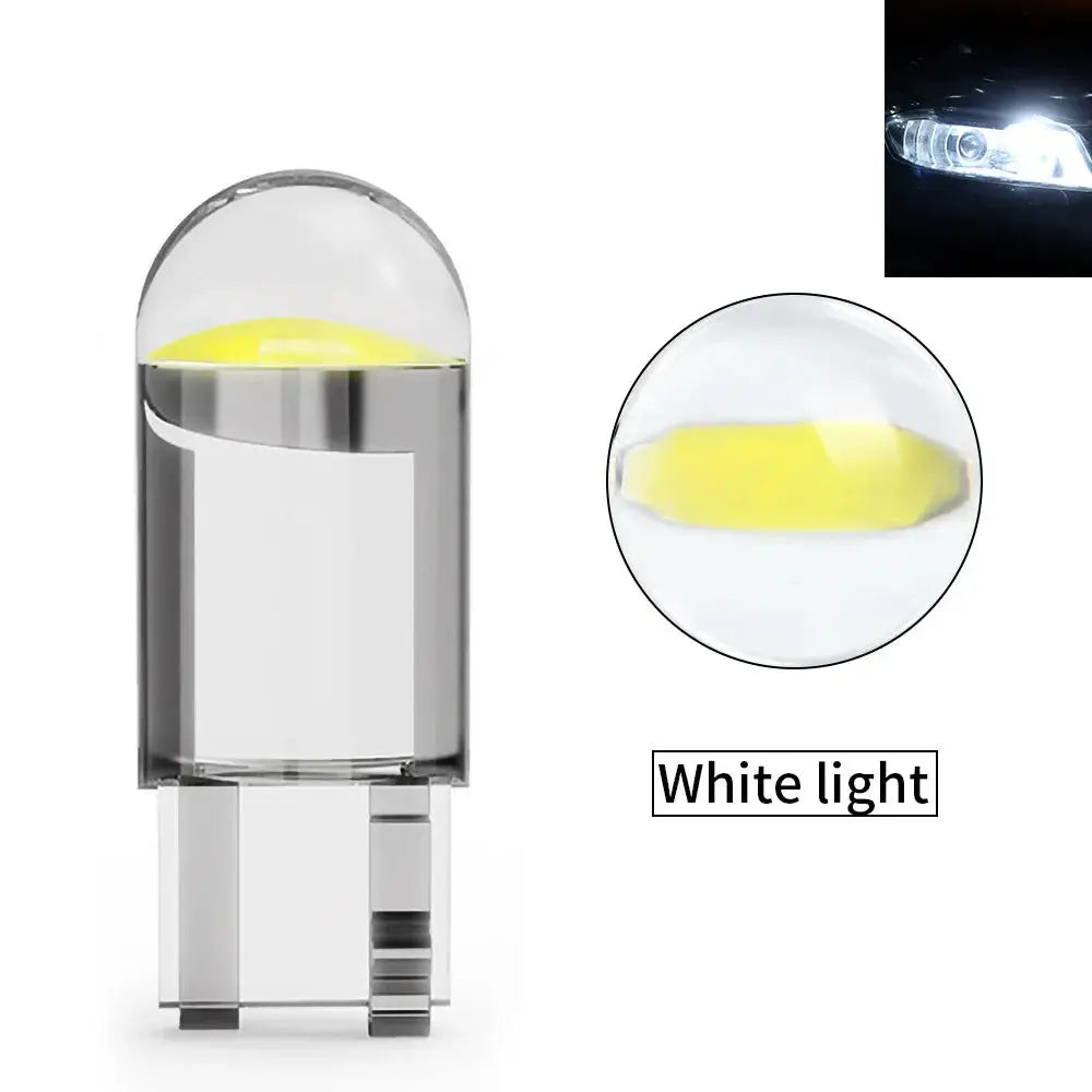 T10 W5W LED Car Bulbs Canbus COB 6000K White Blue Red Reading Dome Lamp Marker License Plate 12V 168 194 192