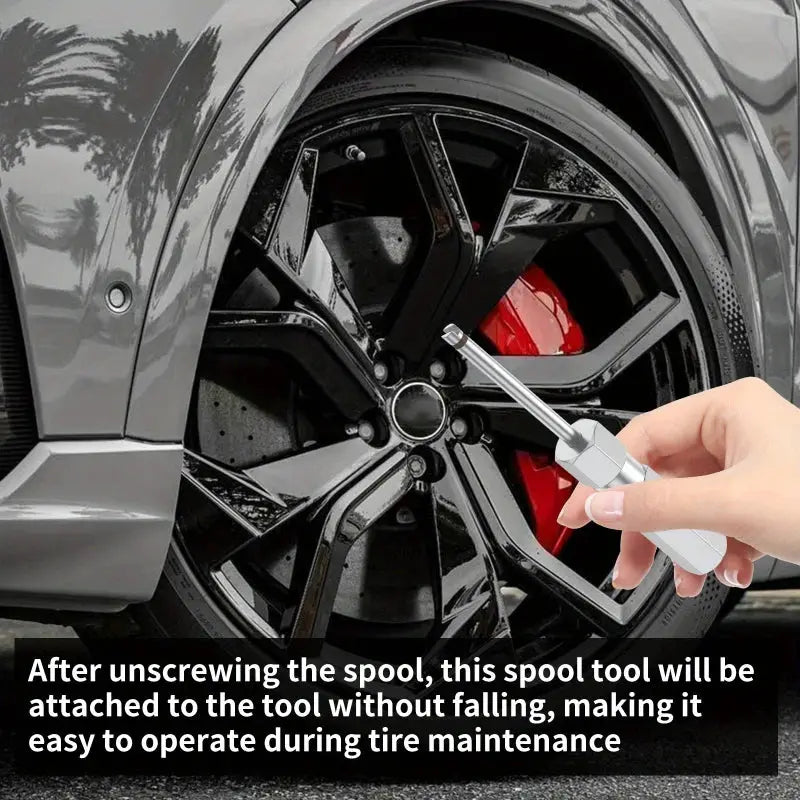 Simples Market Tire Valve Stem Core Remover Tool Set, 3 pcs, chrome-plated steel for car/bike/motorcycle tires