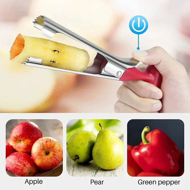Premium Apple Corer Stainless Steel Core Remover Tool For Apples And Pears Fruit Cutter Slicer Kitchen