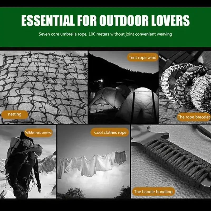 Noble Eagle 7 Core 550 Paracord Rope 4mm Diameter 5m 15m 30m Outdoor Camping Survival Lanyard Tent Accessories