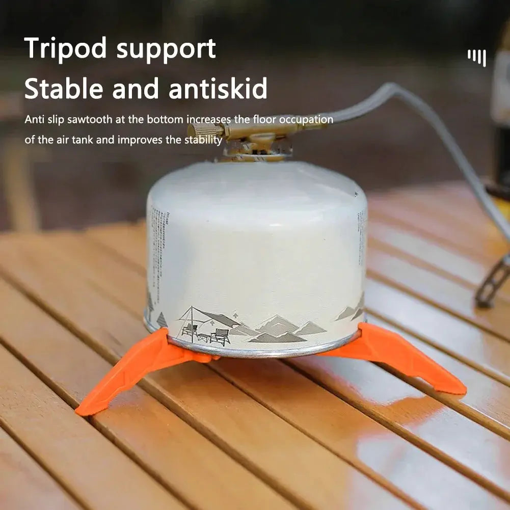 Foldable Nylon Gas Canister Stand For Camping Stoves Universal Tripod Bracket Portable Bottle Holder
