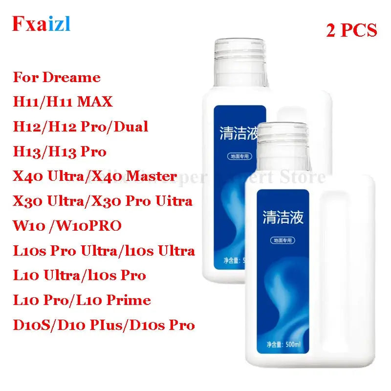 500ml Cleaning Fluid for Dreame Vacuum Models X40 Ultra X30 Ultra H11 H11 Max H12 H13 H12 Pro M12 W10 Replacement Parts