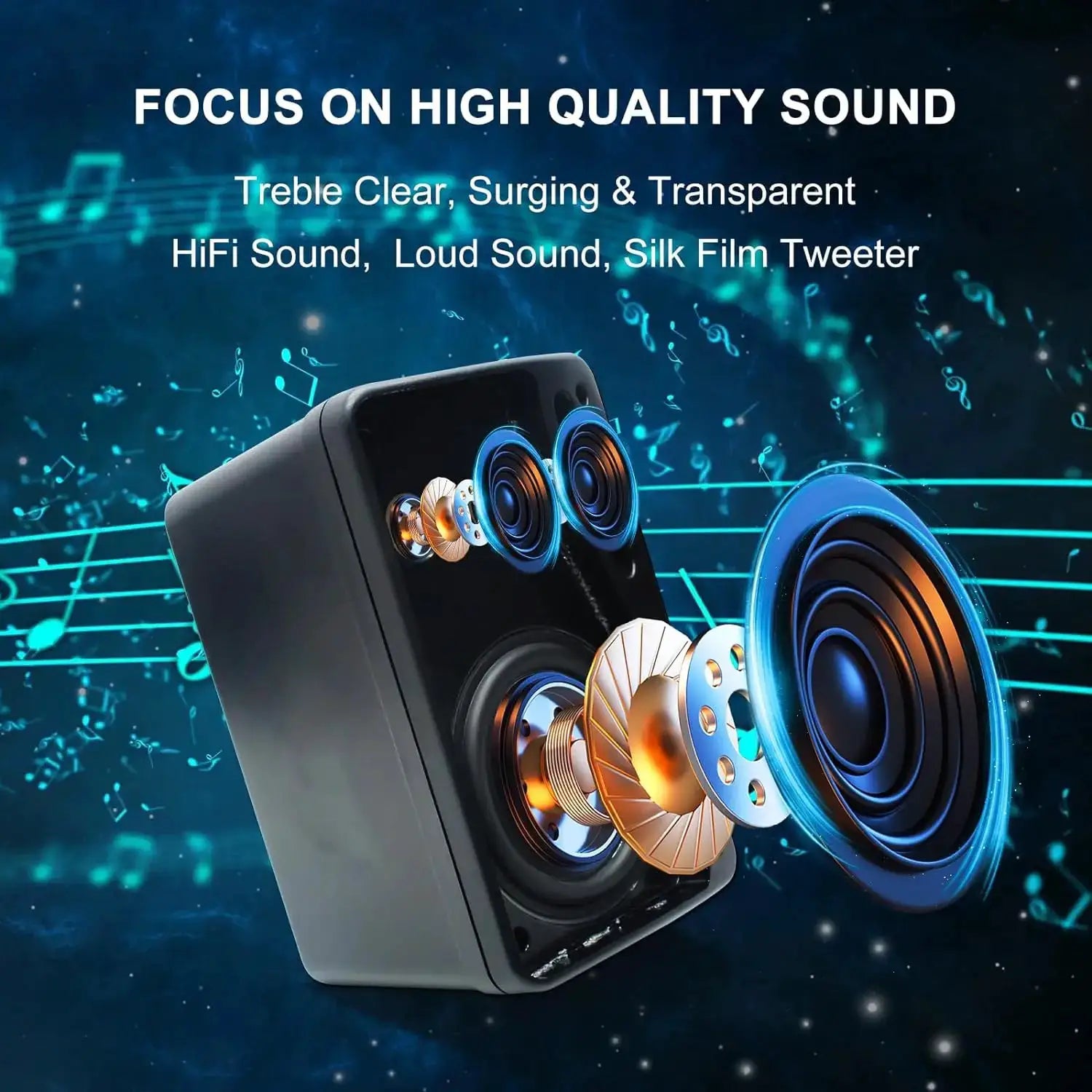 Simples Market Herdio 3.5-inch passive outdoor speaker, wired, waterproof, 200W, 3-way, wall-mountable.