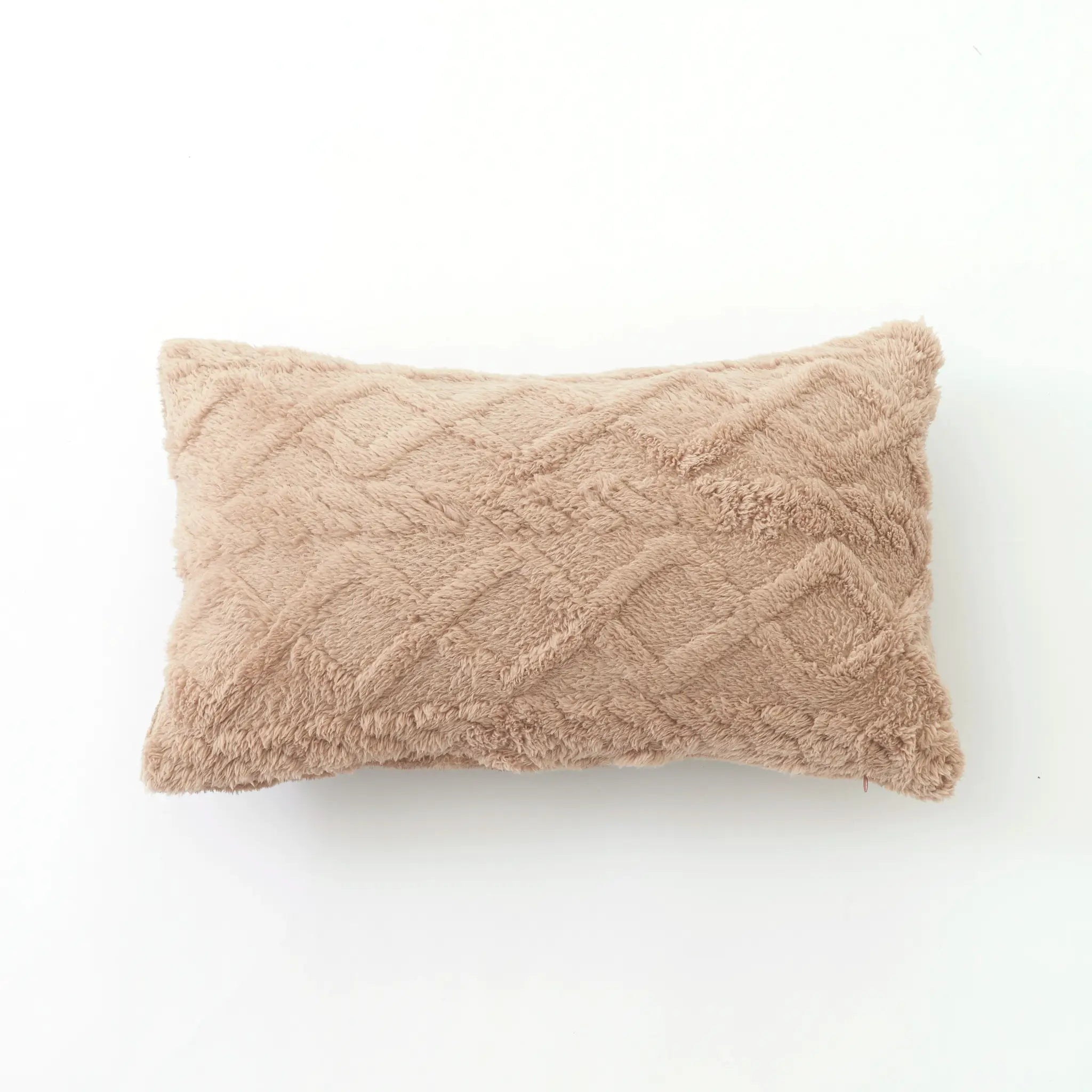 Pillowcase plush lumbar beige 30x50 cm for indoor sofa, Simples Market decorative cushion