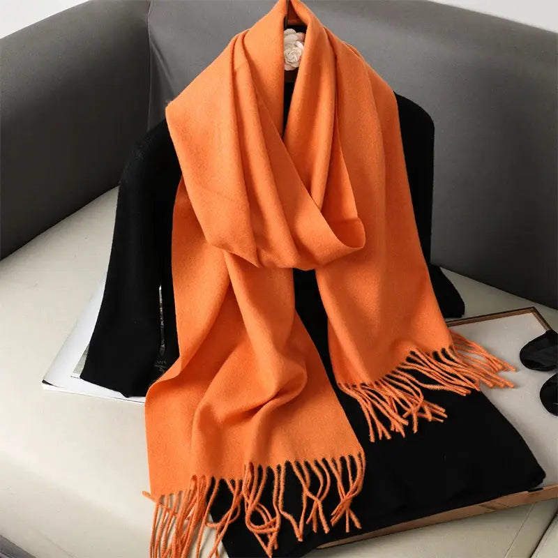 Brand 62 Womens Long Cashmere Blend Winter Scarf Hijab Shawl Wrap For Outdoor Warmth