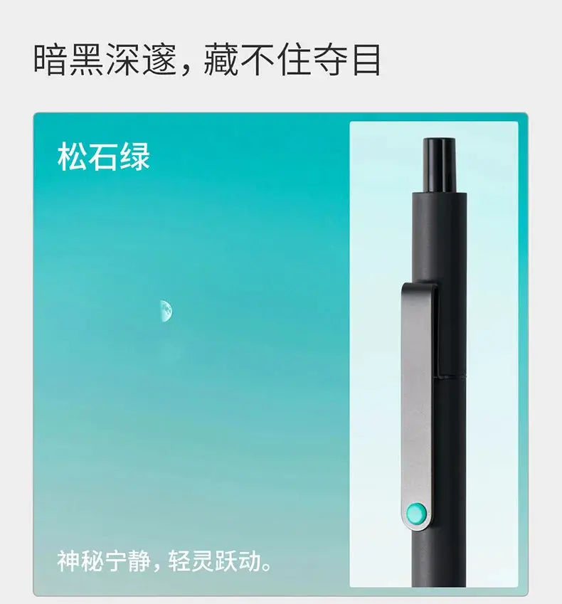 KACO 0.5mm MIDOT gel ink pen in turquoise-green with metal clip