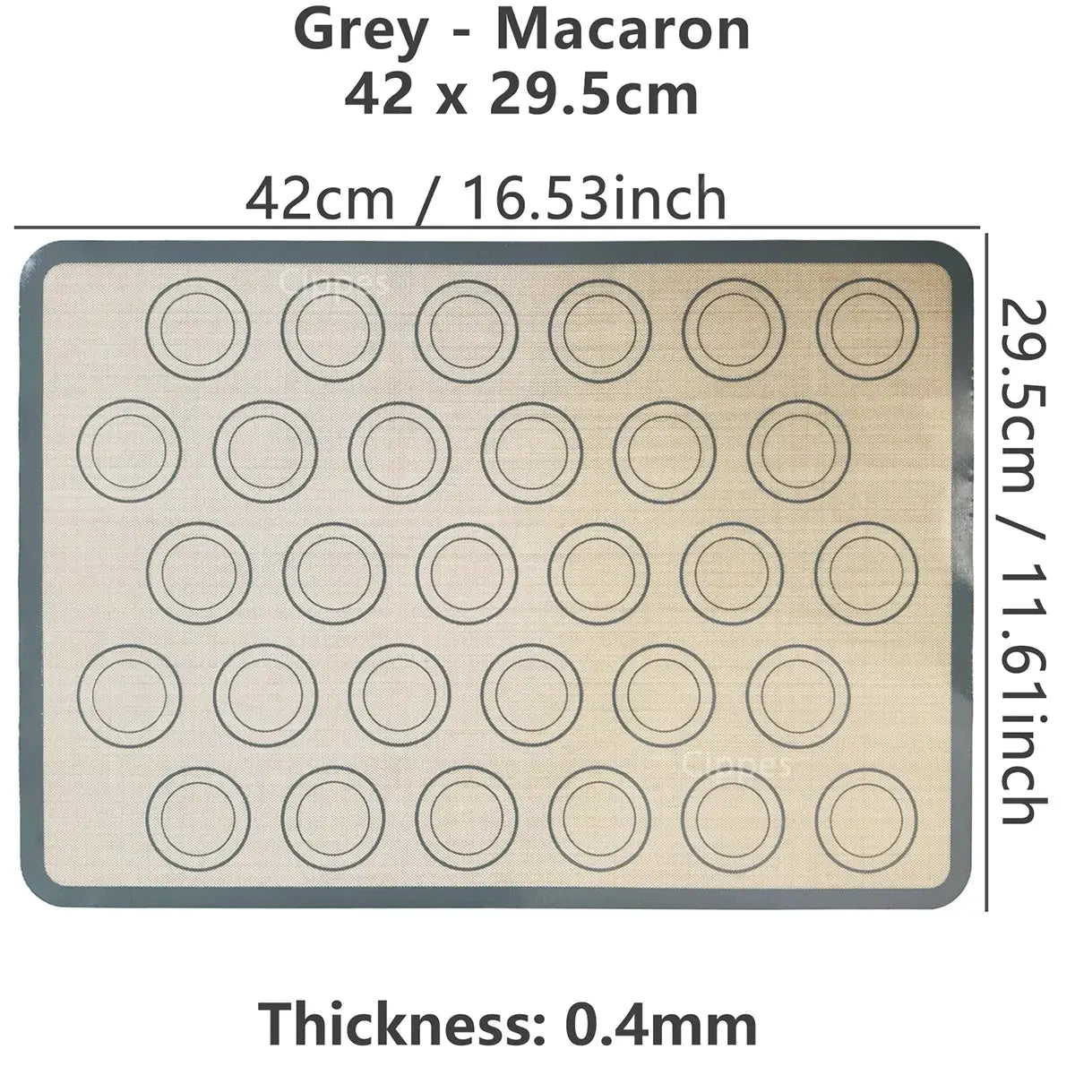 Silicone Baking Mat 0.4mm Thin Reusable Nonstick Heat Resistant Oven Liner For Cookies