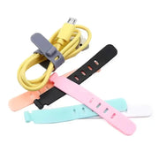 Simples Market silicone cable organizer ties, 20pc set in pastel colors for chargers, cables and earphones.