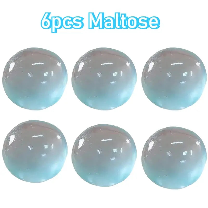 Blue Maltose Squishy Toy Mochi Ball Anti Stress Fidget Toy Soft Transparent Quick Rebound Decompression Ball