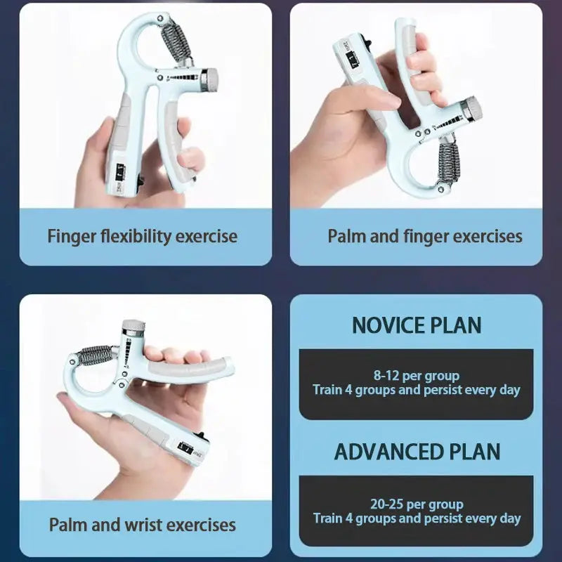 5-60kg Adjustable Hand Grip Strengthener With Counter Hand Grip Trainer For Wrist Forearm And Muscle Building
