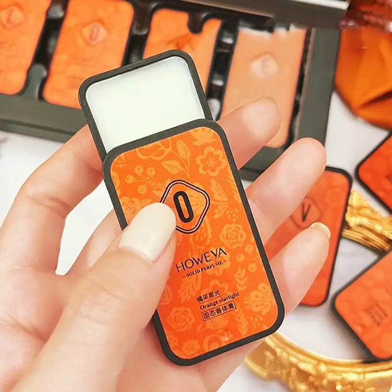4 Piece Solid Perfume Set Floral and Fruity Scents Long Lasting Light Portable Gift Idea