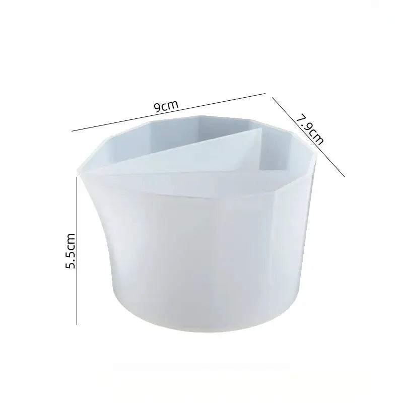 Reusable Silicone Paint Pouring Cups Set Of Three With Dividers For Acrylic Fluid Art