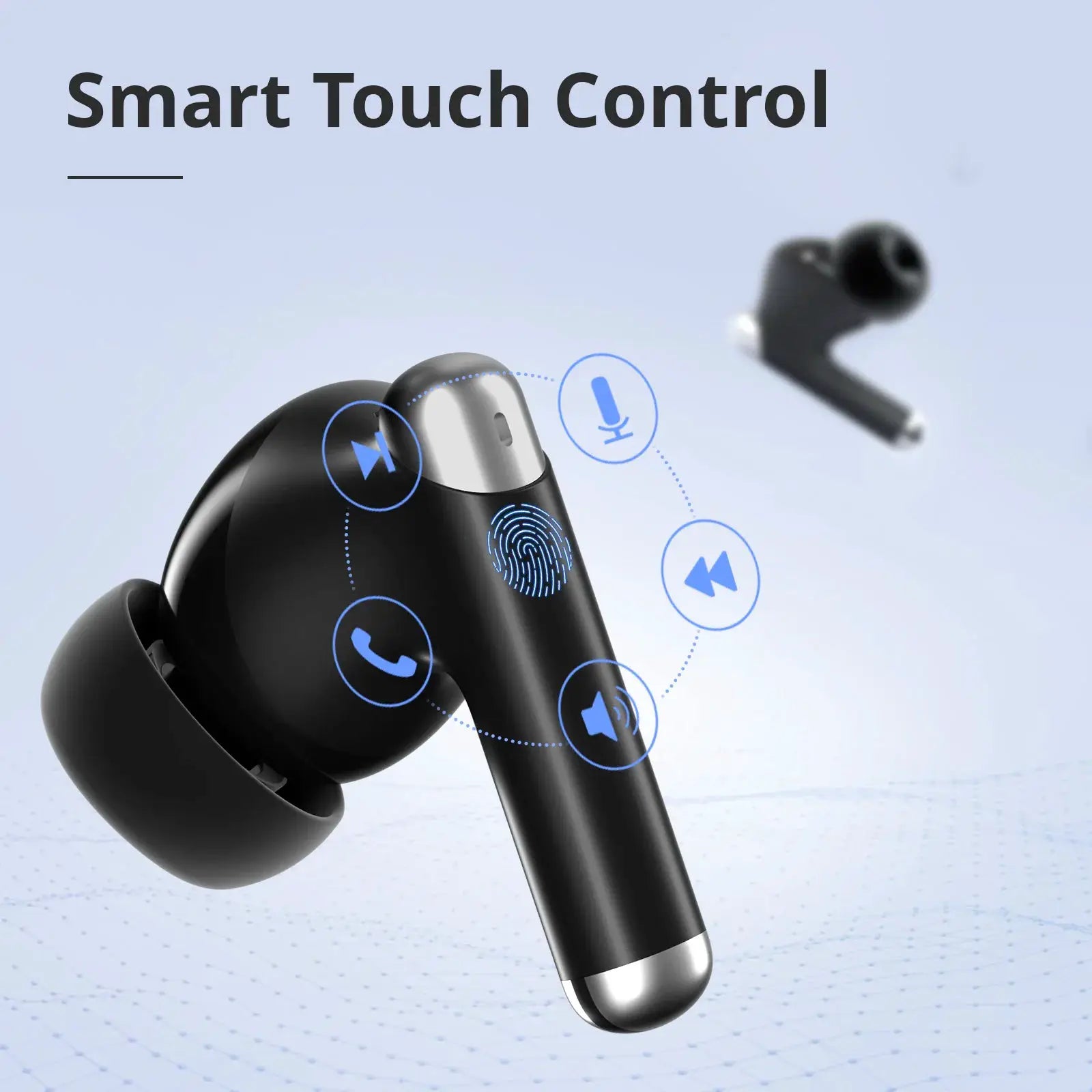 Tronsmart Bluetooth earphones, black wireless earbuds with smart touch control features