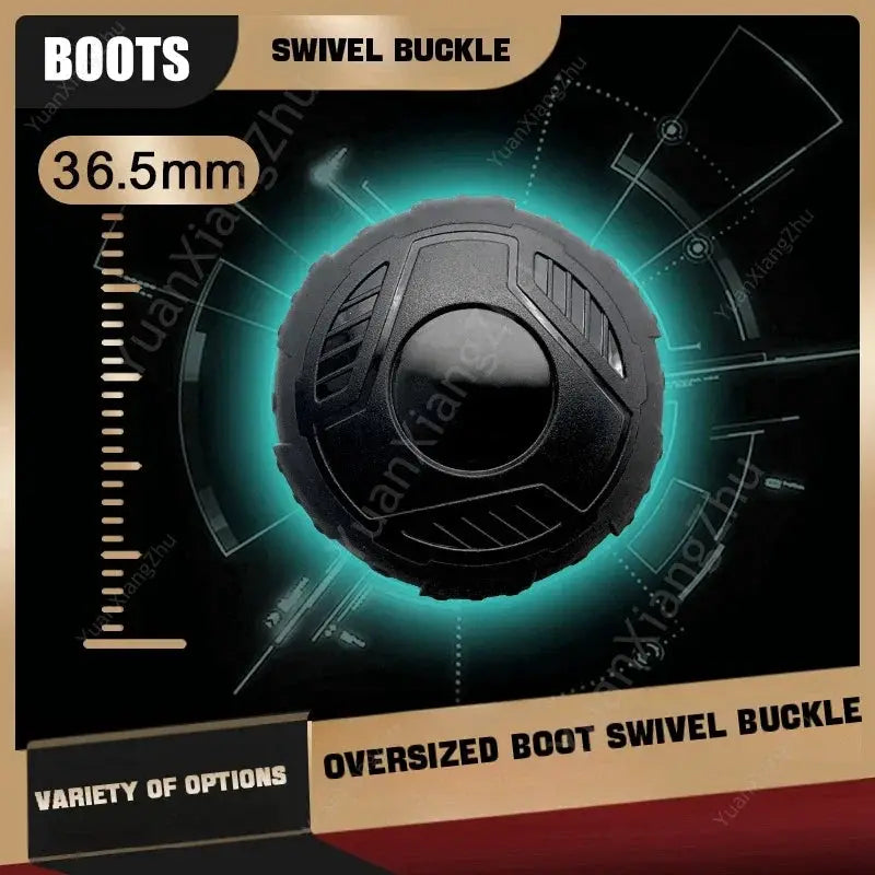 Boots no-tie laces with swivel buckle, black 36.5mm