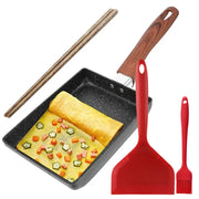 ZenChef Tamagoyaki Omelet Pan Nonstick Induction Safe Easy Flip Sloped Rectangle Design For Perfect Japanese Omelets