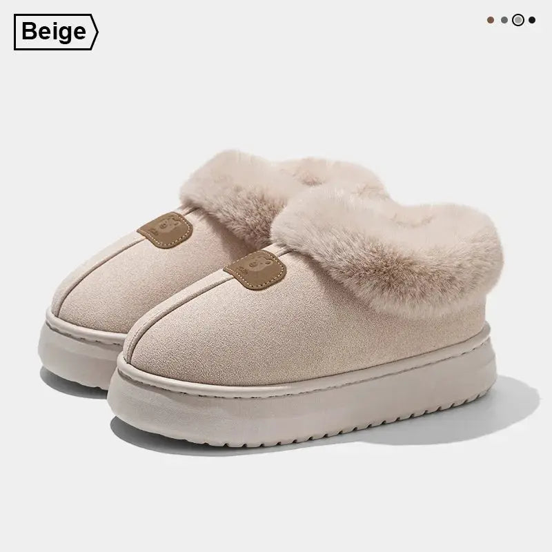 CozyNest Fleece Lined Winter Slippers for Men and Women Ankle Coverage Thick EVA Sole for Indoor Outdoor Warmth
