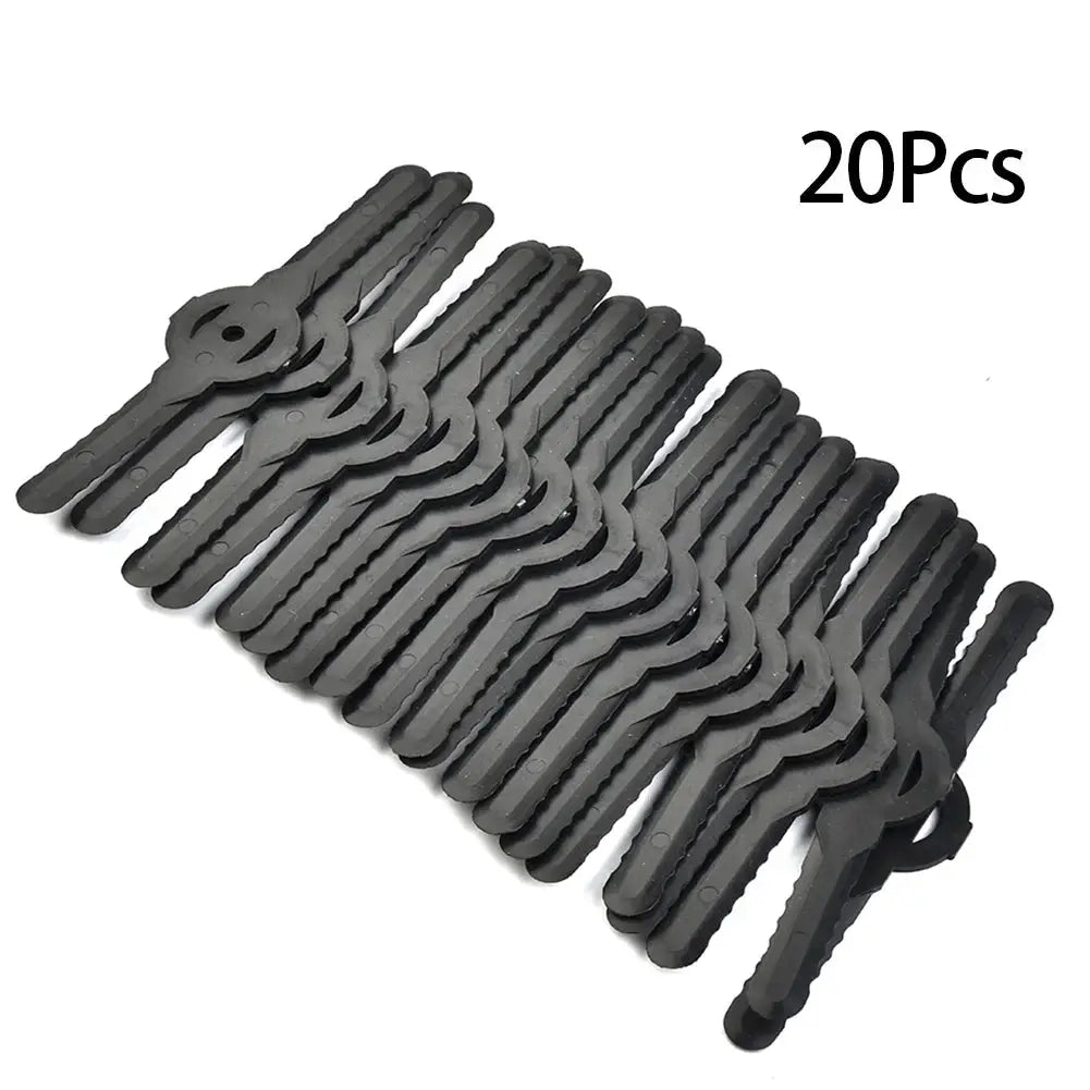 20 Pcs Plastic Cutter Blades For Electric Cordless Grass Trimmer Strimmer Replacement Garden Tool