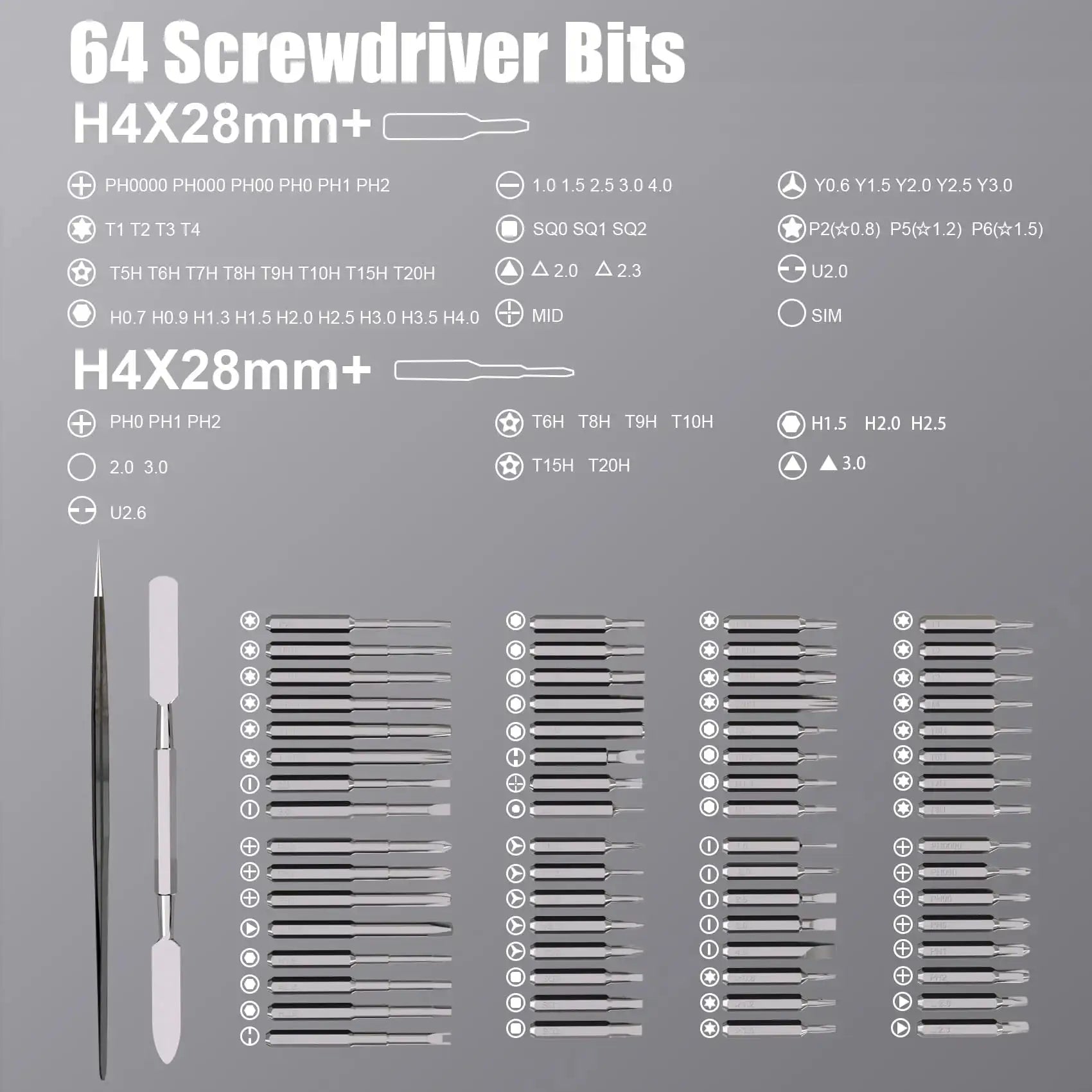 Mini Precision Electric Screwdriver Set 68 In 1 With 64 Magnetic Bits 5 Torque Settings Brushless Motor For DIY Repair