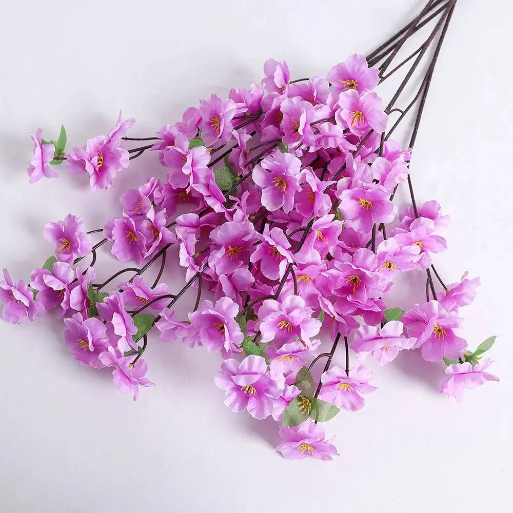 Peach Blossom Artificial Flowers Bouquet Silk Flowers For Home Decor Garden Wedding Decoration Outdoor Vase Ornament Set