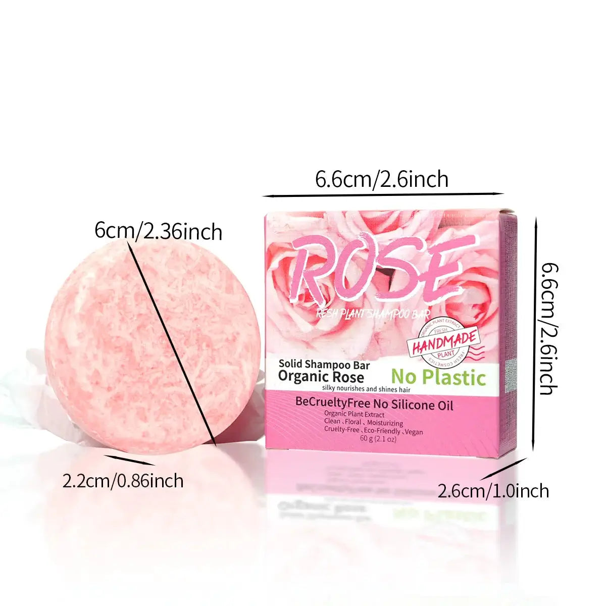 Pink Rose Shampoo Soap With Essential Oil Handmade Nourishing Formula For Oil Control And Stain Removal Floral Fragrance