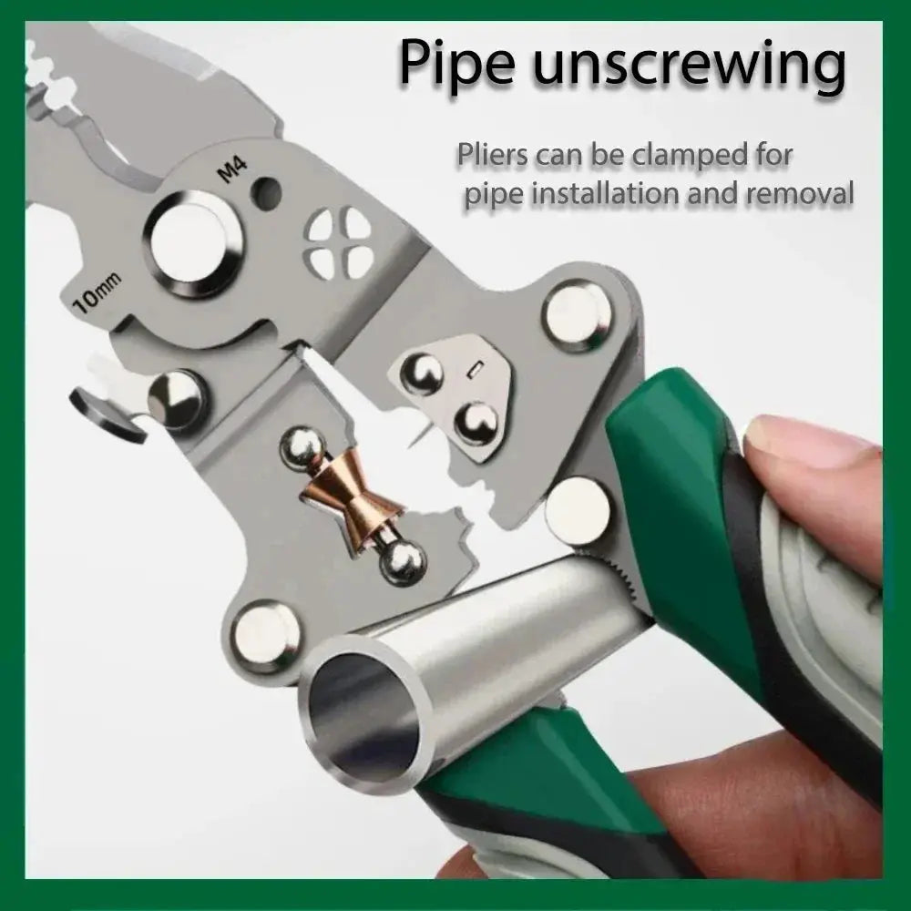 Foldable Wire Stripper With Pulley Design For Electricians Multitool Wire Winding And Crimping Pliers Hand Tool