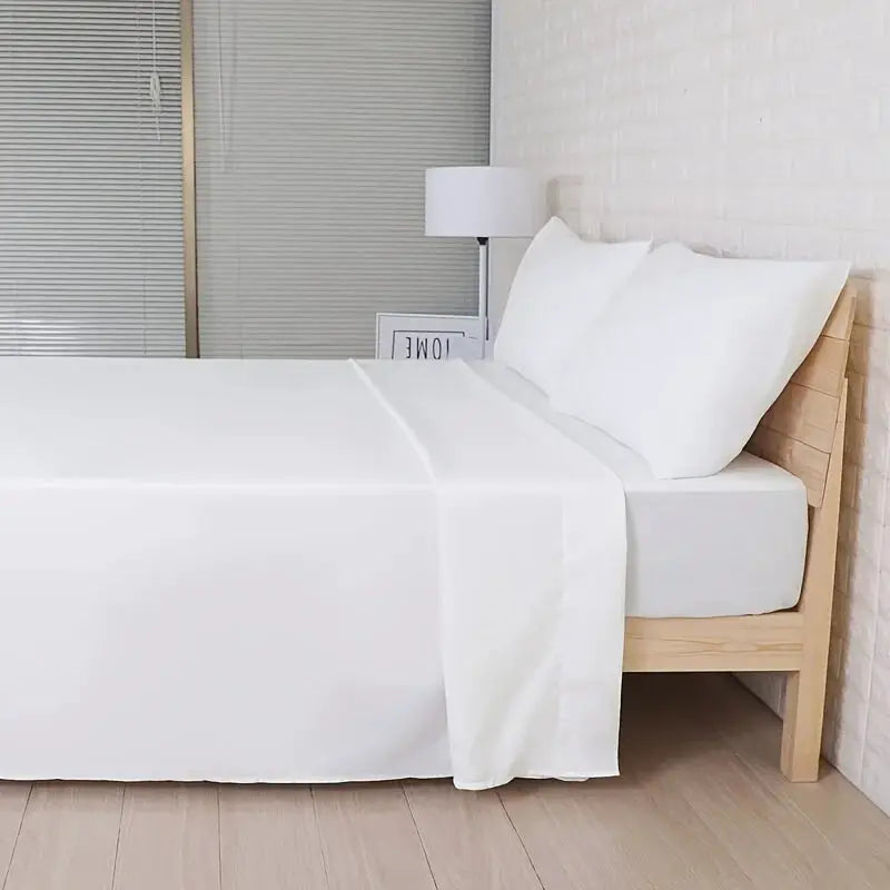 Sheet set by Simples Market, white, breathable cooling fabric
