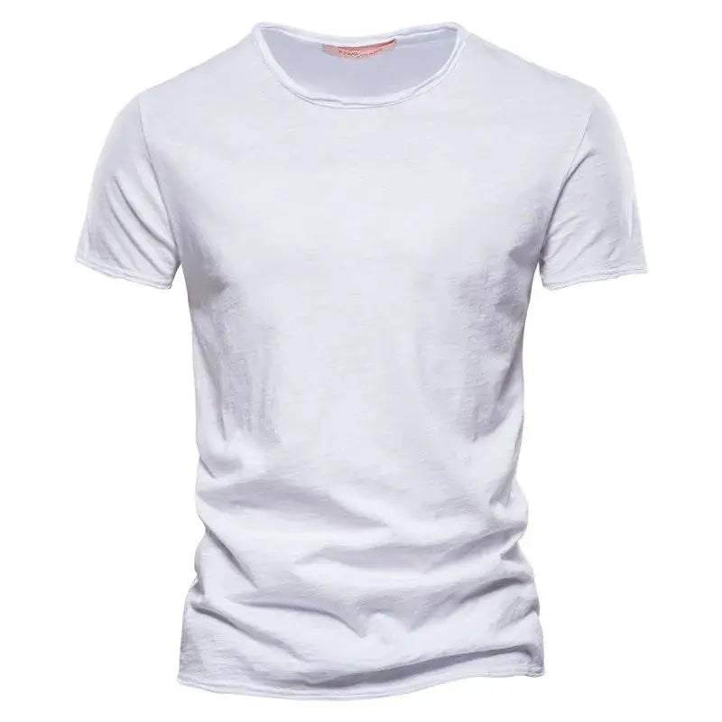 100 Percent Cotton Mens T Shirt Short Sleeve O Neck Solid Casual Tee For Fitness Summer Home Wear