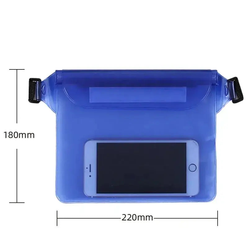 Three Layer High Waterproof Sealing Swimming Bag Large Transparent Dry Pouch For Iphone And Mobile Phones