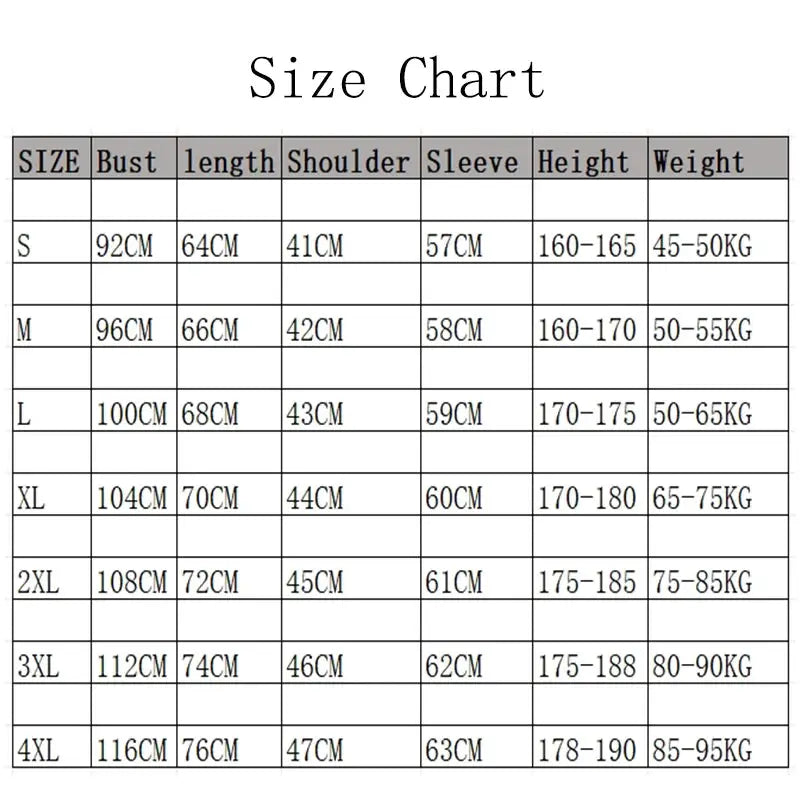 New Men's Business Casual Polo Shirt size chart by Simples Market with bust, length, shoulder, sleeve data.