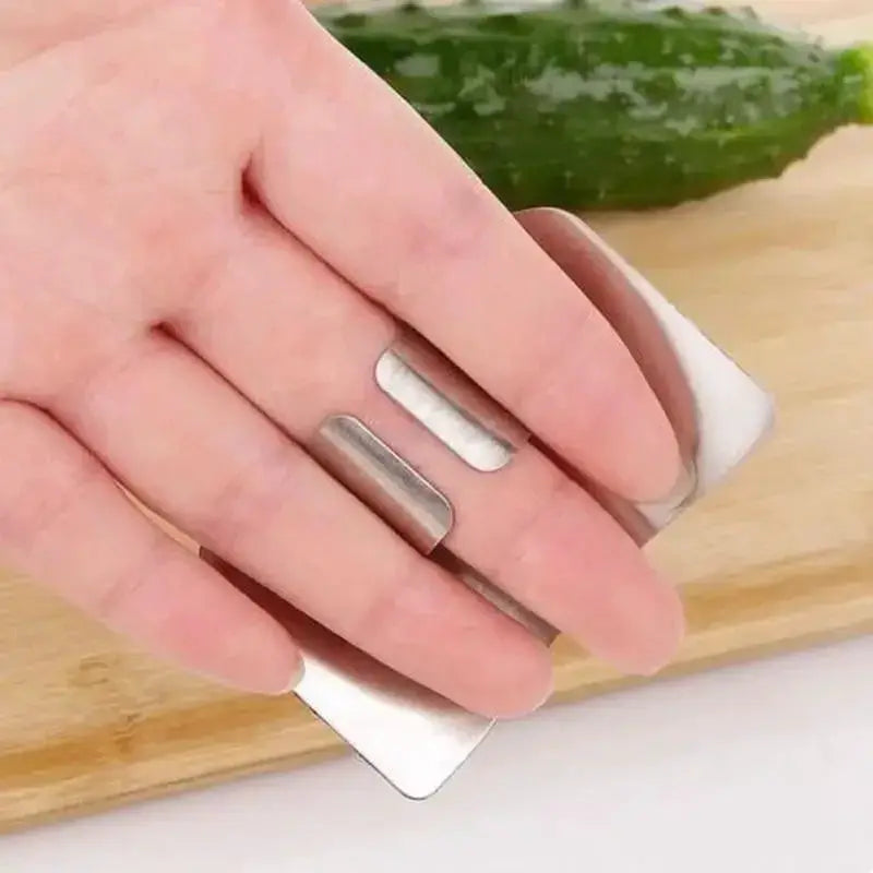 Stainless Steel Finger Protector For Kitchen Knife Slicing Guard Keeps Fingers Safe During Chopping
