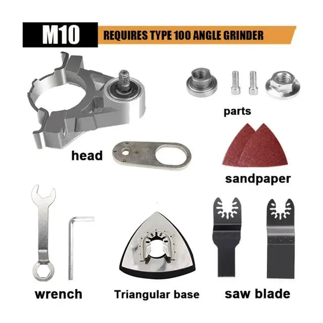 Multifunctional Angle Grinder Attachment Converter Oscillating Saw Blade Adapter M10 M14 Type 100 115 125