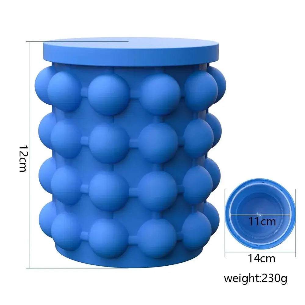 2 In 1 Ice Cube Mold And Large Silicone Ice Bucket Portable Frozen Drink Maker For Whiskey And Beer