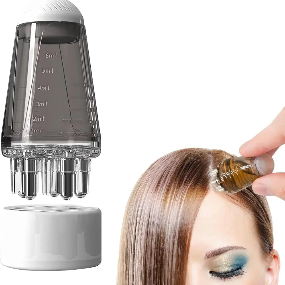 NovaScalp 6ml Scalp Applicator Mini Roller Ball Massager Brush Precise Essential Oil Delivery for Hair Growth