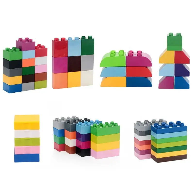 6 Piece Big Building Block Accessories Compatible With Enlighten Large Bricks Foundation Blocks Educational Toy