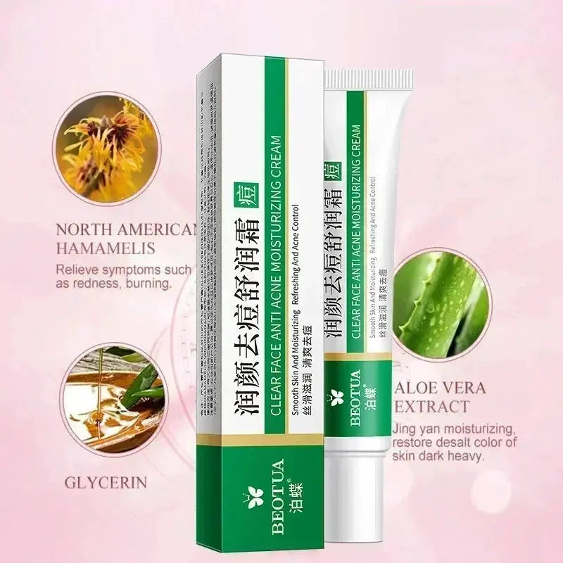 Herbal Acne Treatment Cream For Face Scar Repair Blackhead Removal Oil Control Pore Tightening Whitening Korean Cosmetics