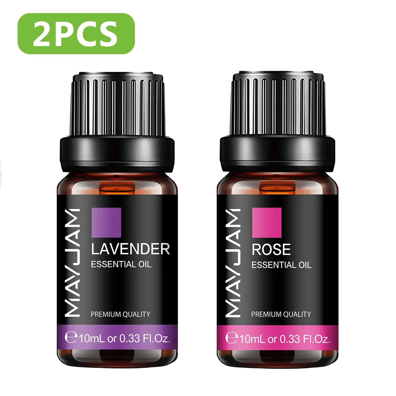 MAYJAM Essential Oil Set With Citronella Jasmine Eucalyptus Orange Lemongrass Black Pepper Cajeput Cypress Ginger