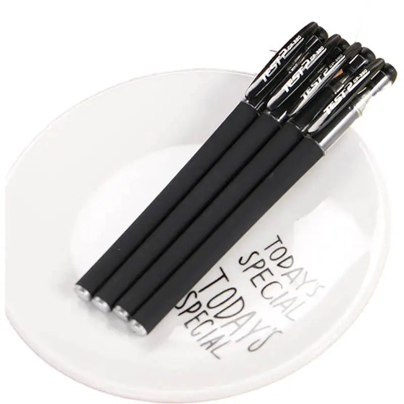 Gel pen set by Simples Market, six black pens for students, exams and office.