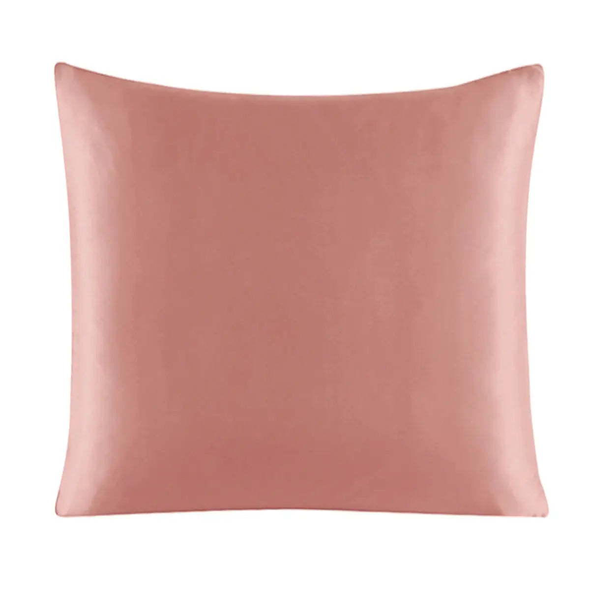 Silk pillowcase with zipper, solid pink cushion cover by Simples Market (40x40cm/80x80cm)