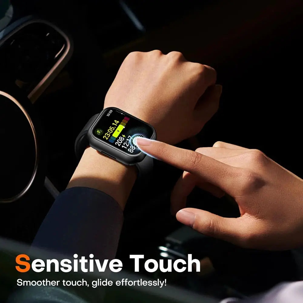 Glass+Cover For Apple Watch case 10 9 8 7 6 SE 5 iWatch Accessorie Screen Protector iWatch series 46mm 44mm 40mm 41 45mm 38 42mm