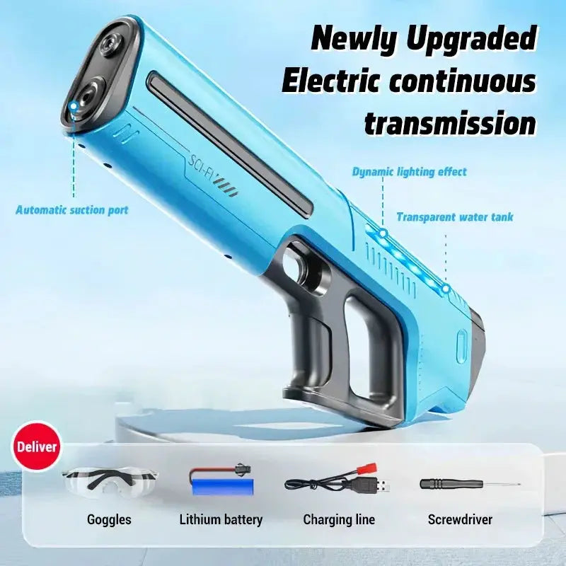 Electric Automatic Water Storage Gun Toy Portable For Summer Beach Play Fantasy Spray Gun For Kids And Adults