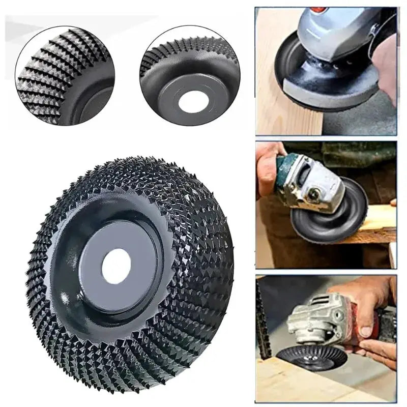 4 Inch Wood Carving Disc for Angle Grinders Wood Shaping Wheel and Grinding Disc