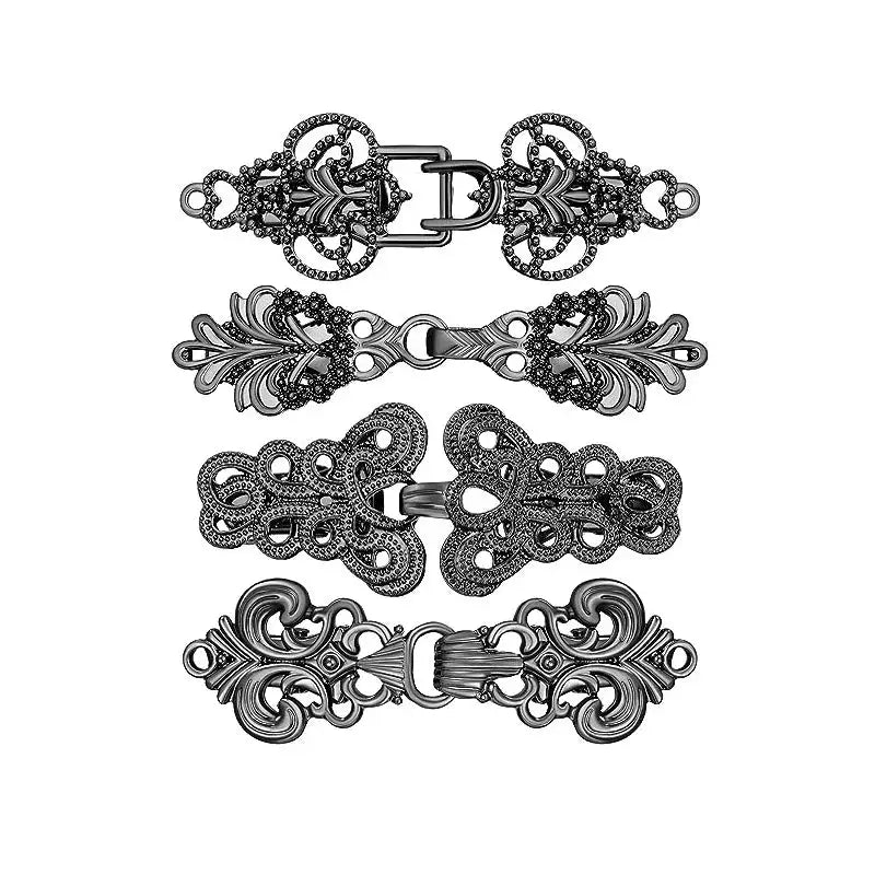 HeritageWeave Vintage Sweater Clips Durable Metal Cape Shawl Cardigan Fasteners For Dresses And Shirts