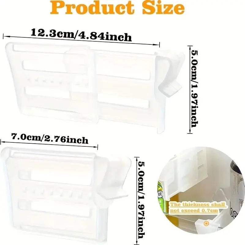 Six To Twelve Adjustable Refrigerator Space Divider Expandable Drink And Sauce Organizer Maximize Fridge Storage