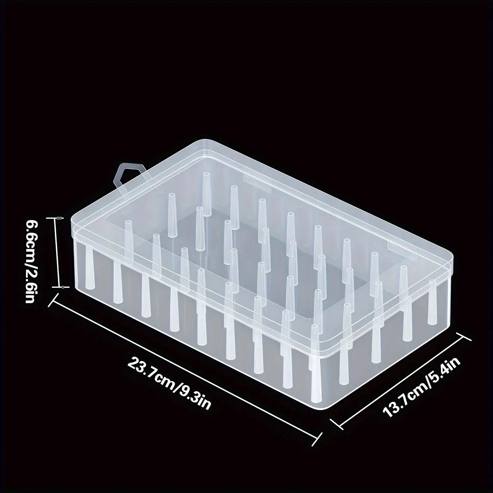 42 Roll Sewing Thread Storage Box Transparent PP Plastic Embroidery Organizer Portable Large Capacity
