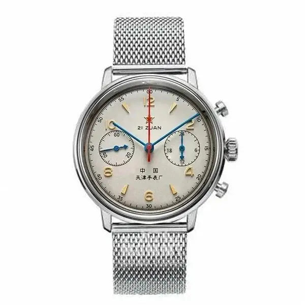 Aviator Time 1963 Pilot Automatic Watch 42mm Vintage Military Style Waterproof Chronograph