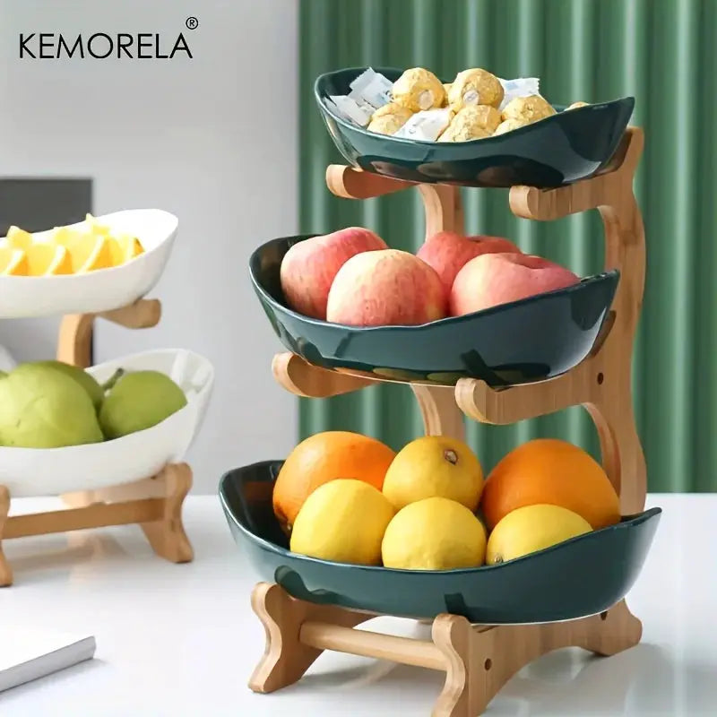 Two To Three Layer Fruit Plate Modern Centerpiece Snack Dish